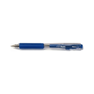Pentel Stylo à bille rétractable BK437, bleu