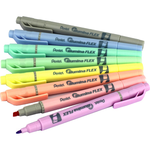 Pentel Surligneur Illumina Flex Pastel, présentoir de 48