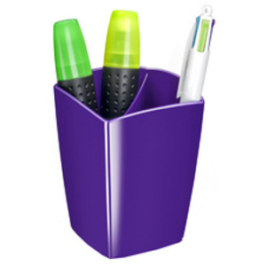 CEP Pot à crayons GLOSS, 2 compartiments, blanc