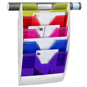 CEP Présentoir mural, format A4, 5 compartiments, noir