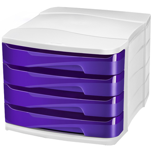 CEP Module de classement GLOSS, 4 tiroirs, bleu océan