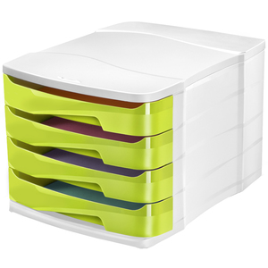 CEP Module de classement GLOSS, 4 tiroirs, bleu océan