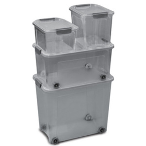 CEP Boîte de rangement SHADOW, 13 litres, translucide gris