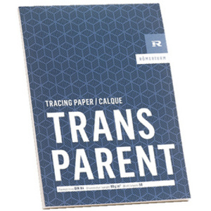 RÖMERTURM Bloc papier calque 'TRANSPARENT', A4, 50 feuilles
