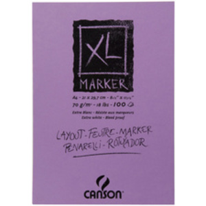 CANSON Bloc croquis et études MARKER 'XL MARKER', A4