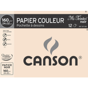 CANSON Papier dessin Mi-Teintes, 240 x 320 mm, assorti  - 92082