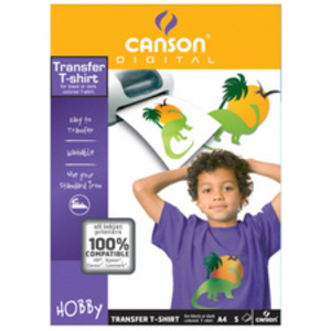 CANSON Papier Transfert T-shirt, A4, pour textiles foncés