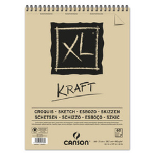 CANSON Bloc à croquis et études XL KRAFT, A3