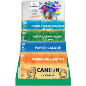 CANSON Papier dessin 'Les incontournables', présentoir de 40