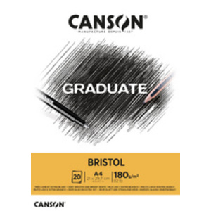 CANSON Bloc de dessin GRADUATE BRISTOL, A4