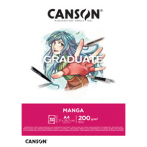 CANSON Bloc de dessin GRADUATE Manga, A4