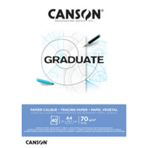 CANSON Bloc de calque GRADUATE, 70 g/m2, A4