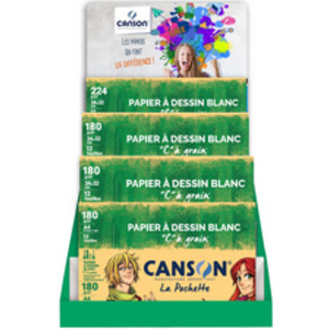 CANSON Papier dessin 'DESSIN', présentoir de 40 pochettes