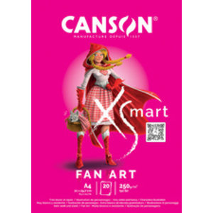CANSON Bloc de dessin XS'MART FAN ART, A4