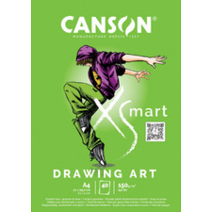 CANSON Bloc de dessin XS'MART DRAWING ART, A4