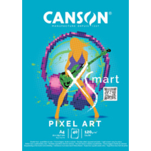 CANSON Bloc de dessin XS'MART PIXEL ART, A4