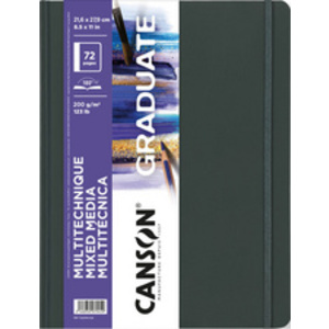 CANSON Carnet à croquis GRADUATE Mixed Media, noir