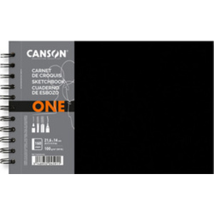 CANSON Carnet de croquis ONE, 216 x 140 mm, noir