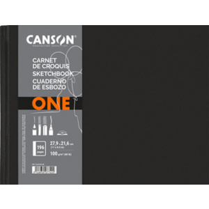 CANSON Carnet de croquis ONE, 279 x 216 mm, noir