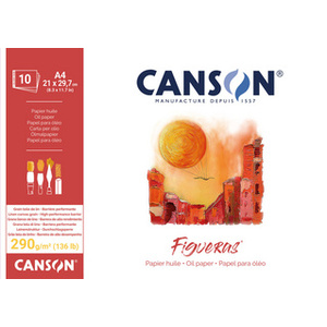 CANSON Bloc papier dessin 'Figueras', 420 x 594 mm, 290 g/m2