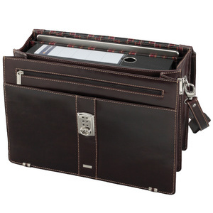 Alassio Porte-documents 'MONACO', cuir, marron foncé