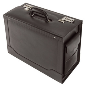 Alassio Valise pour pilotes 'ANCONA', cuir, noir