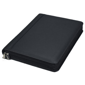 Alassio serviette classeur 'BOSA', A4, cuir nappa, noir