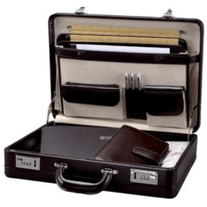 Alassio Attaché-case TAORMINA, cuir, noir