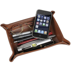 Alassio Vide-poches, cuir véritable, noir