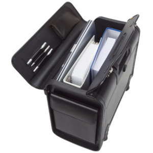 Alassio Valise pour pilotes SILVANA, simili cuir, noir