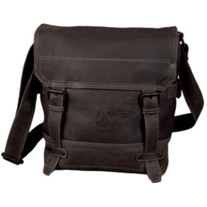 PRIDE&SOUL Sac à bandoulière 'FLAT', cuir, gris-noir