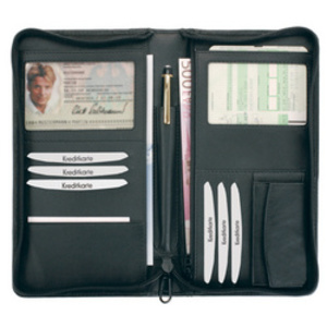 Alassio Organiseur de voyage RFID Document Safe, cuir nappa