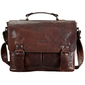 PRIDE&SOUL Sac à bandoulière 'Business Sac XL', cuir, noir