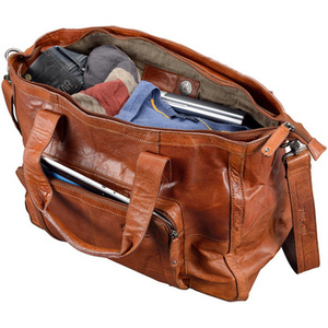 PRIDE&SOUL Sac à main ROYAL 'T', cuir véritable, marron