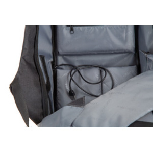 Lightpak Sac à dos 'SAFEPAK', avec port USB, anthracite