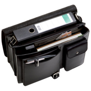 MIKA Sacoche SCOTTY, cuir, noir