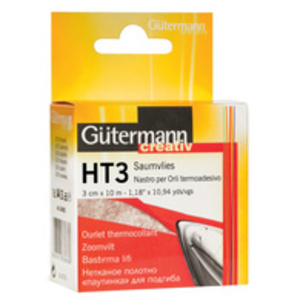 Gütermann Ourlet thermocollant HT3, 20 mm x 25 m, blanc