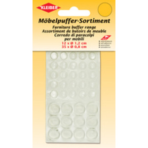 KLEIBER Assortiment de butoirs de meuble, transparent