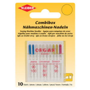 KLEIBER Aiguilles pour machine à coudre,boîte combinée de 10