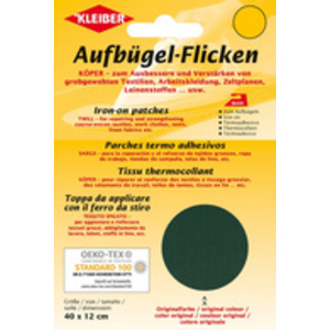 KLEIBER Patch thermocollant Köper, 400 x 120 mm, gris foncé