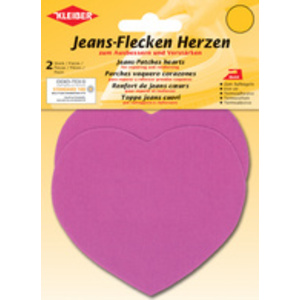 KLEIBER Patch thermocollant pour jeans Coeur, bleu foncé