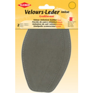 KLEIBER Patch imitation cuir velours, 185x95 mm, rouge