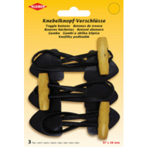 Kleiber Bouton bûchette, blister de 3, marron