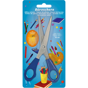 KLEIBER Ciseaux de bureau, longueur: 160 mm, droitier, bleu