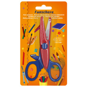 KLEIBER Ciseaux cranteurs, zig-zag, rouge/bleu