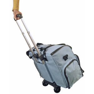 KLEIBER Valise pour machine à coudre 'COEURS', gris/rose