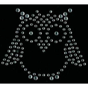 KLEIBER Application strass 'Double coeur', 60 x 50 mm