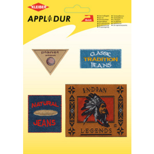 KLEIBER Assortiment d'applications 'Jeans', 4 motifs