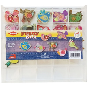 KLEIBER Applications 'Funny Box - Lovely Birds', 80 pièces