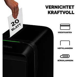 Fellowes Destructeur de documents Powershred LX220, noir